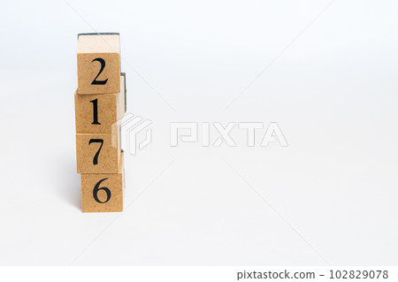 Wooden block number 4 digits 2176 Wooden block number 4 digits 2176 102829078