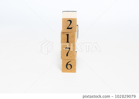 Wooden block number 4 digits 2176 Wooden block number 4 digits 2176 102829079