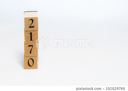 Wooden block number 4 digits 2170 102829768