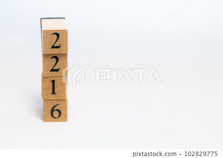 Wooden block number 4 digits 2216 Wooden block number 4 digits 2216 102829775