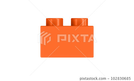 Bright Orange Lego Block Isolated on a White Background. Close Up View of a Plastic Children Game Brick for Constructors, Side View. High Quality 3D Rendering with a Work Path. 8K Ultra HD, 7680x4320 Bright Orange Lego Block Isolated on a White Background. Close Up View of a Plastic Children Game Brick for Constructors, Side View. High Quality 3D Rendering with a Work Path. 8K Ultra HD, 7680x4320 102830685