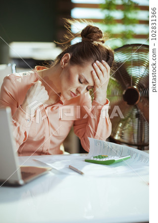unhappy modern 40 years old woman employee at work 102831366