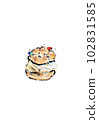 Digital cream puff transparent background 102831585