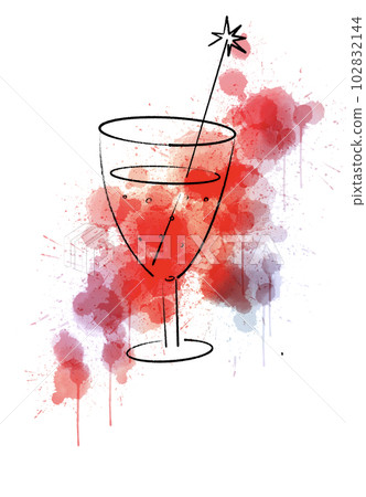 Cocktail glass red water drop transparent background 102832144