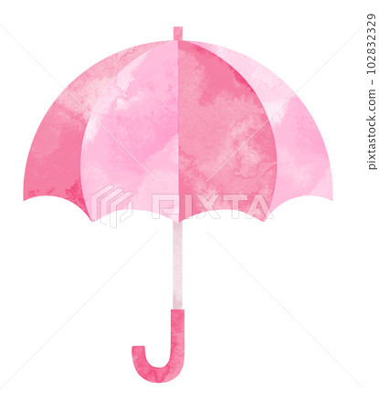 watercolor illustration of pink and red umbrella watercolor illustration of pink and red umbrella 102832329