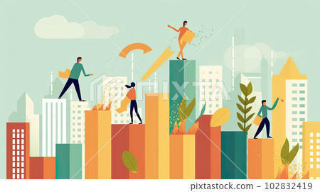 Business person working in a bright office Business person working in a bright office 102832419
