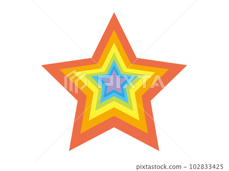illustration of a rainbow star illustration of a rainbow star 102833425