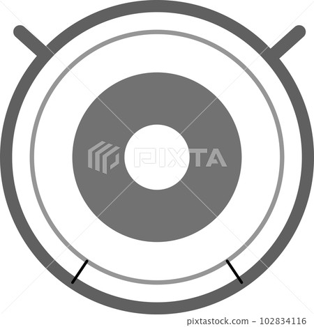 清潔機器人的簡單單色插圖 清潔機器人的簡單單色插圖 102834116