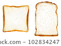手繪水彩觸摸插畫_切片麵包和英國麵包 102834247