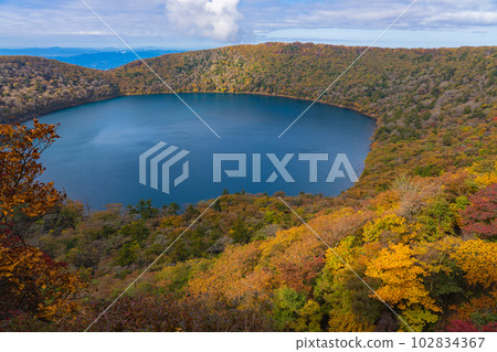 鹿兒島縣大波池的秋葉 102834367