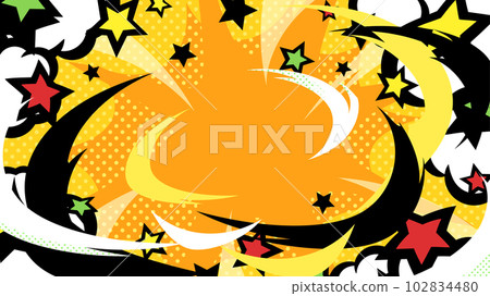 斜線效果背景圖_美漫風格_黃色_16:9 102834480