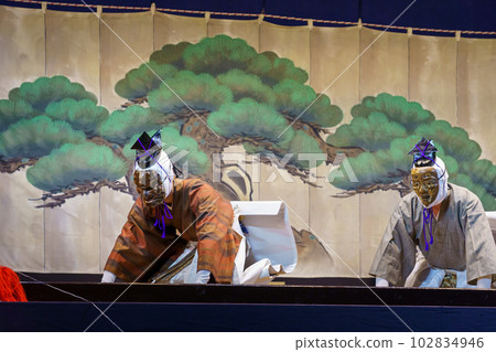 Kyogen (Kyoto, Senbon Enmado, the play "Tsuchigumo") 102834946