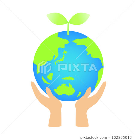 hands holding the earth Image of eco and SDGs. hands holding the earth Image of eco and SDGs. 102835013