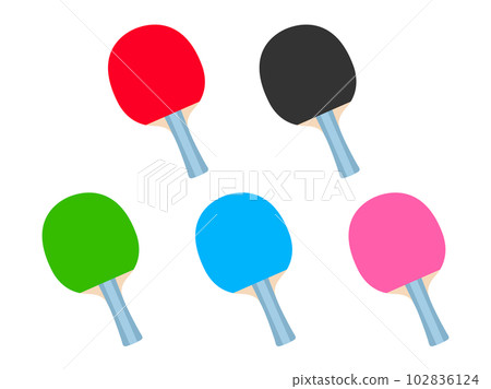 帶彩色橡膠的乒乓球拍插圖 102836124