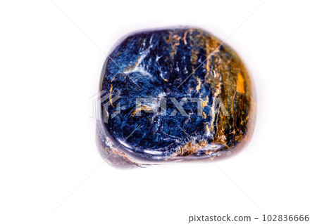 Macro mineral stone Petersit PAR on white background 102836666