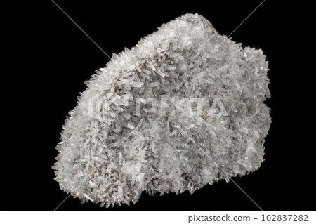 Macro mineral stone sulfite quartz on a black background Macro mineral stone sulfite quartz on a black background 102837282