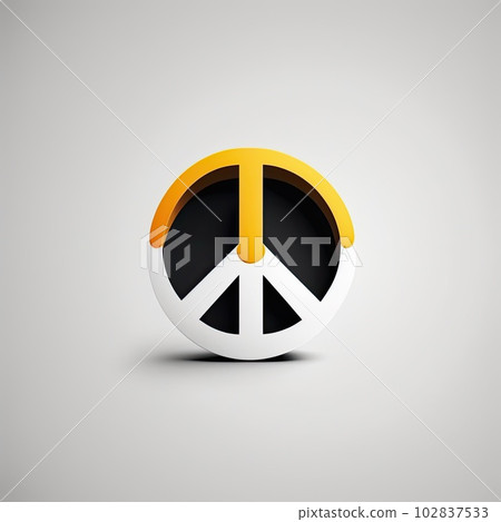 Peace symbol Minimalist Emblem Square Illustration 102837533