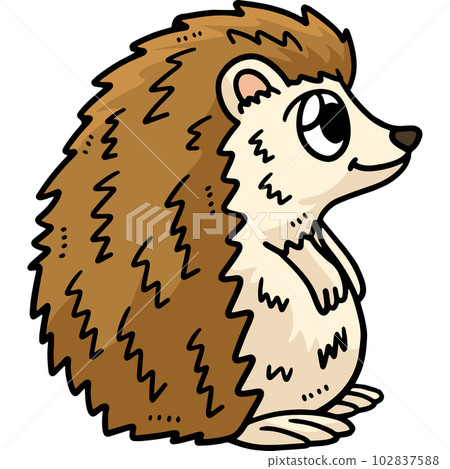 Hoglet Cartoon Colored Clipart Illustration 102837588