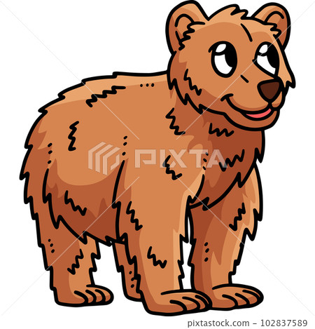 Baby Bear Cartoon Colored Clipart Illustration 102837589