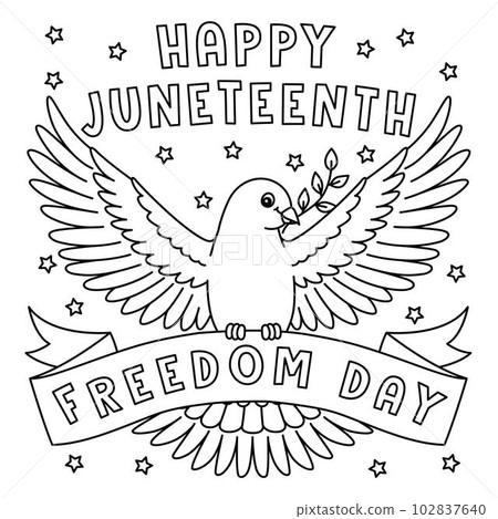 Happy Juneteenth Freedom Day Coloring Page Happy Juneteenth Freedom Day Coloring Page 102837640
