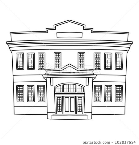 Museum Building Isolated Coloring Page for Kids Museum Building Isolated Coloring Page for Kids 102837654