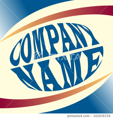 Abstract logo with text on a colored background Abstract logo with text on a colored background 102838159