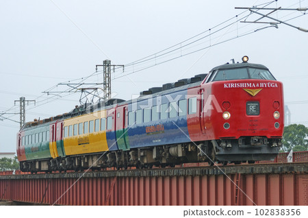 Nippo Main Line Takagi - Tsurusaki JR Kyushu 485 series DK3 formation (Kagoshima) Nichirin Kirishima Hyuga 102838356