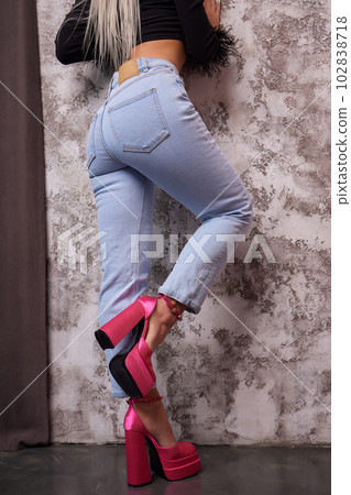 style. fashion. shoes. high women's black boots. beautiful female legs. style. fashion. shoes. high women's black boots. beautiful female legs. 102838718