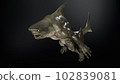 A shark humanoid he has a mouth. 3d rendering 102839081
