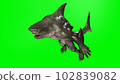 A shark humanoid he has a mouth. 3d rendering 102839082