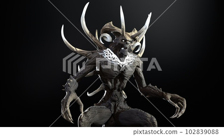 Demon mutant mythical monster 3d render image-插圖素材 [102839088] - PIXTA圖庫