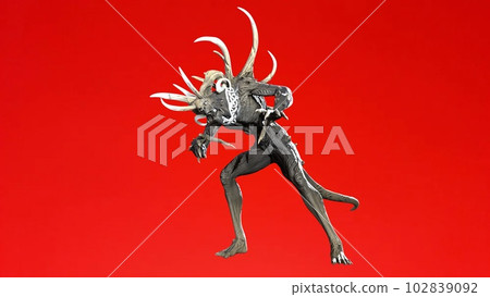Demon mutant mythical monster 3d render image 102839092