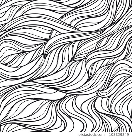 Seamless abstract wave pattern. Repeating texture. Yarn fibers design. Vector illustration Seamless abstract wave pattern. Repeating texture. Yarn fibers design. Vector illustration 102839249