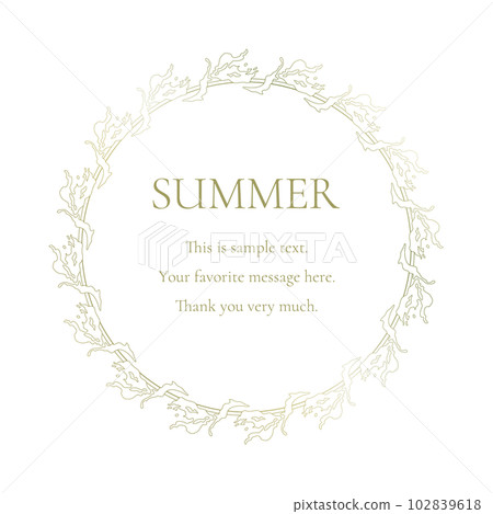 Material_Frame_A summer decorative frame with a motif of the sun, the sea, and the sky. Luxury design of gold surroundings Material_Frame_A summer decorative frame with a motif of the sun, the sea, and the sky. Luxury design of gold surroundings 102839618