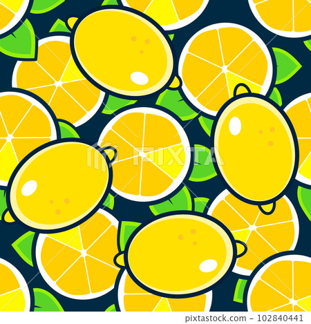 Lemon seamless pattern vector illustration.... - Stock Illustration ...