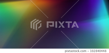 Rainbow refraction overlay, prism light effect, leak flare. Rainbow refraction overlay, prism light effect, leak flare. 102840448
