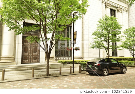 Dai-ichi Life Building and Tesla Dai-ichi Life Building and Tesla 102841539
