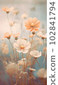 Image of tightly Realistic multi type of Flowers without leaf, pale colorful color style , minimal background for phone or desktop wallpaper. 102841794