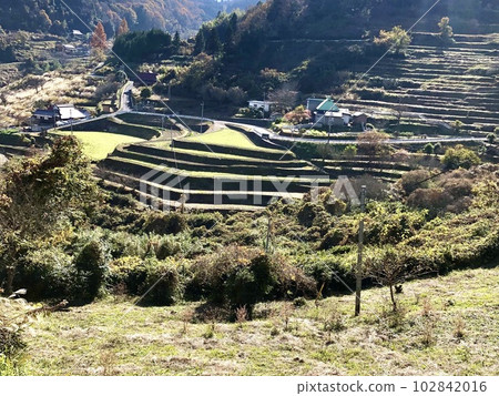 Okaya Aken sea of clouds spot image of Kaminoyama's terraced rice fields Okaya Aken sea of clouds spot image of Kaminoyama's terraced rice fields 102842016