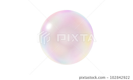 五顏六色的肥皂泡。透明背景。 (巴新) 102842922