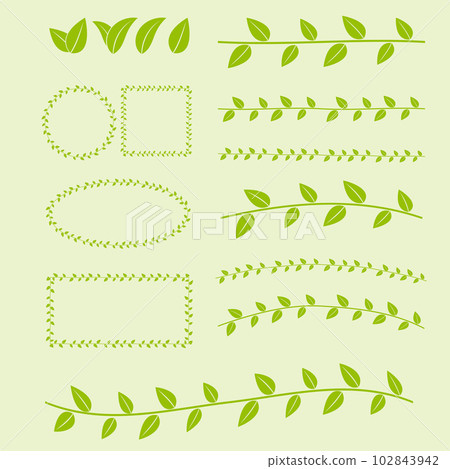 leaf vector image bundle set for  eco or bio concept 102843942