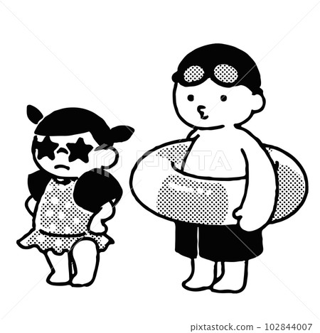 little brothers in bathing suits 102844007