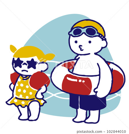 little brothers in bathing suits 102844010