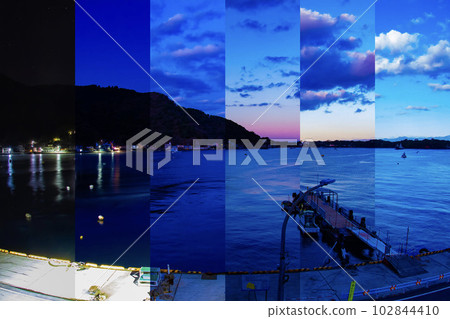 Numazu City / Dawn of Toda Port [6 split display] 102844410