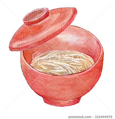 Wanko soba watercolor painting hand-drawn illustration watercolor illustration Wanko soba watercolor painting hand-drawn illustration watercolor illustration 102844978
