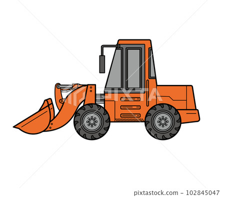 Working car wheel loader vector illustration 102845047
