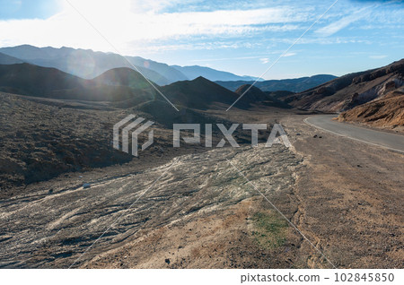 The Artist Palette Drive in Death Valley 102845850