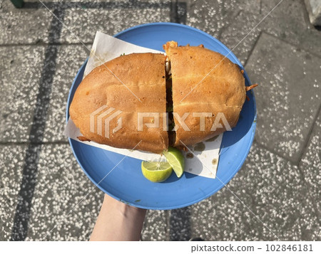 Torta, a Mexican sandwich Torta, a Mexican sandwich 102846181