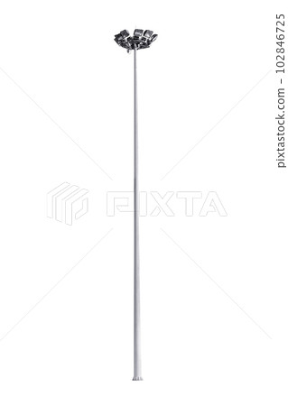 Street light pole isolated on a white background 102846725