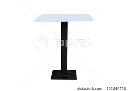 Modern table steel legs on white backgrounds Modern table steel legs on white backgrounds 102846738